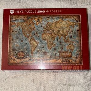 Map Art Puzzle 2000 Pieces NEW Sealed